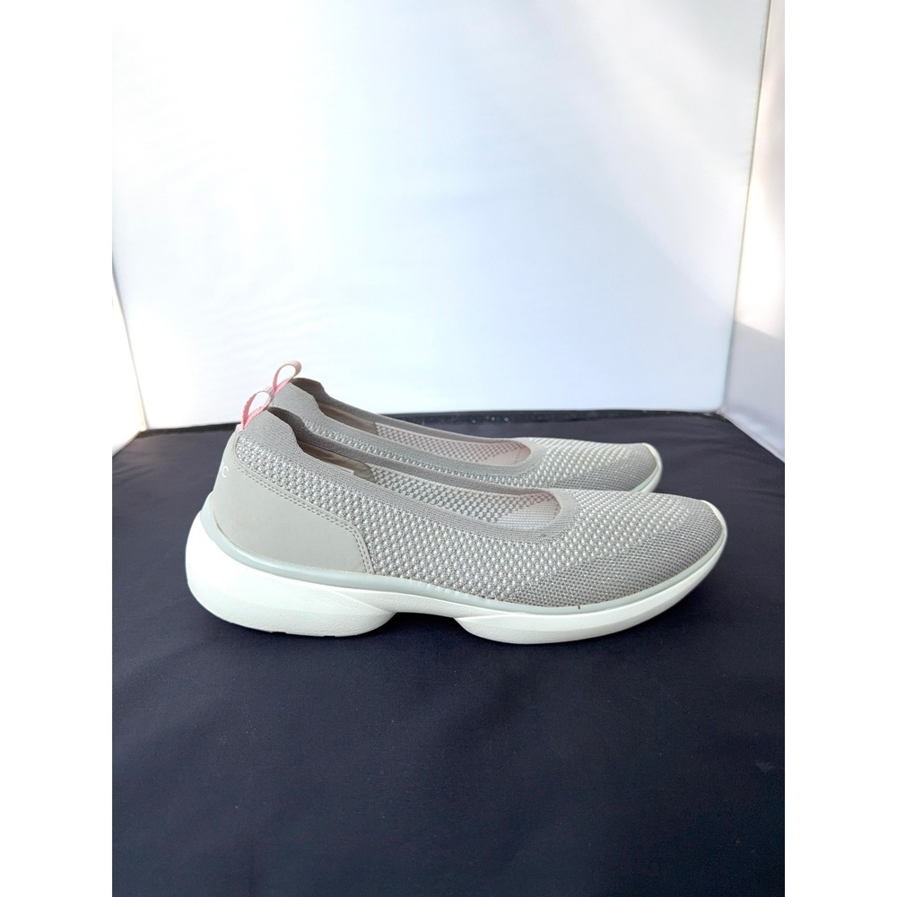Vionic Kallie Womens Grey Knit Slip On Sneaker Ballet Flat Shoes Size 9.5